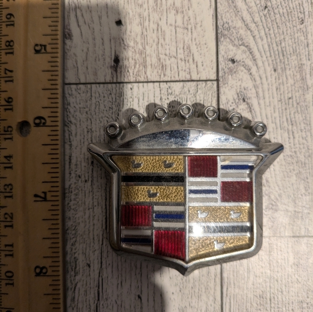 Cadillac Silver and Gold Car Emblem